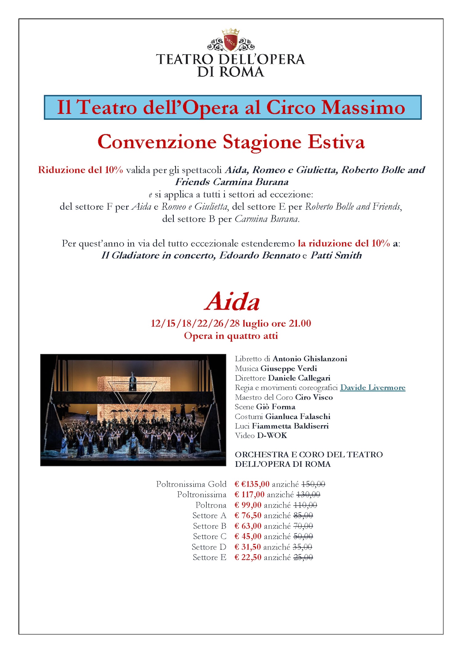 Convenzione Stagione Estiva - Teatro dell’Opera al Circo Massimo