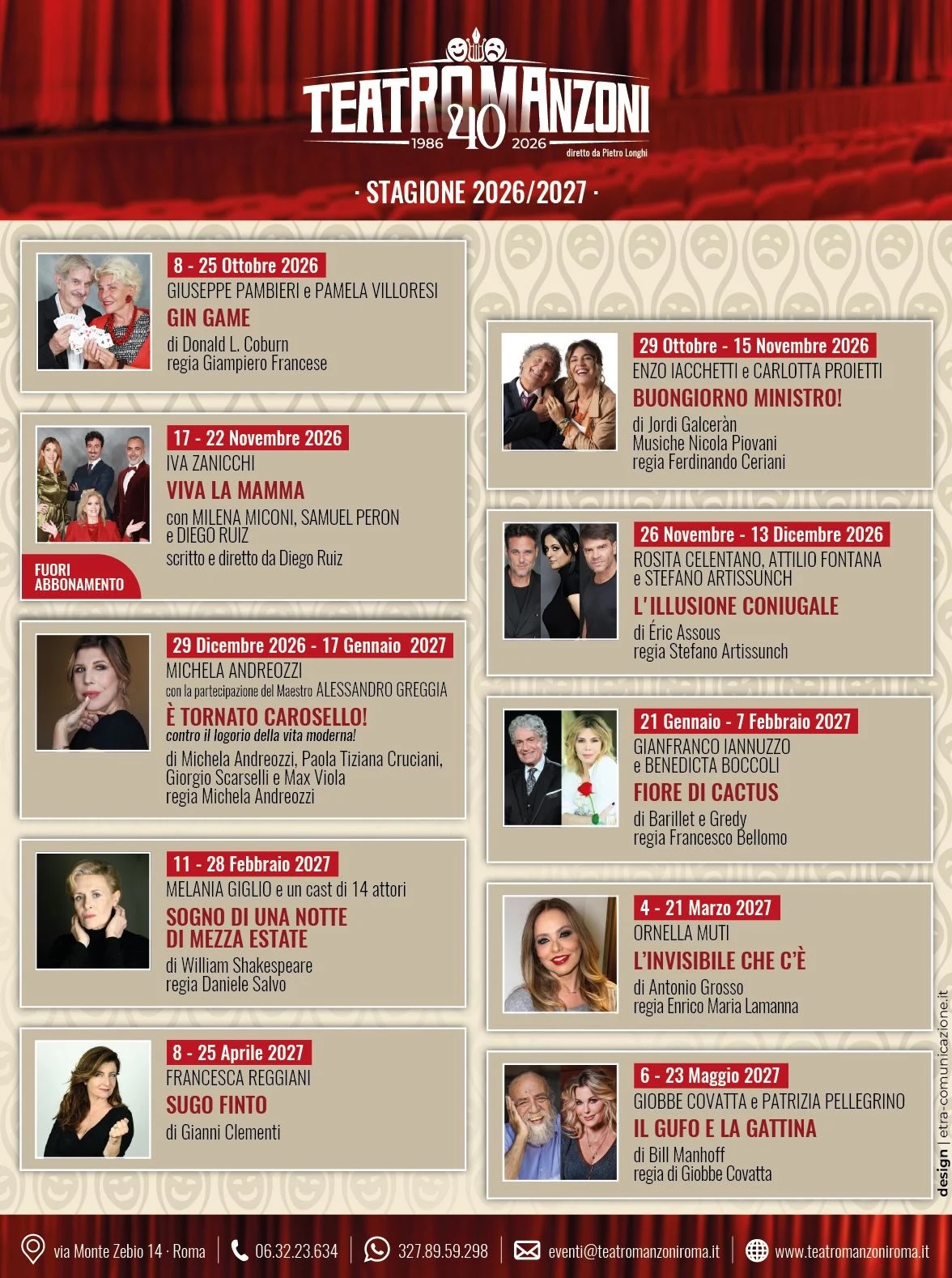 Teatro Manzoni - Stagione 26/27